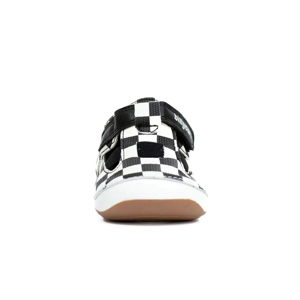 *NEW STYLE* RACER black and white checkered baby and toddler unisex sandals