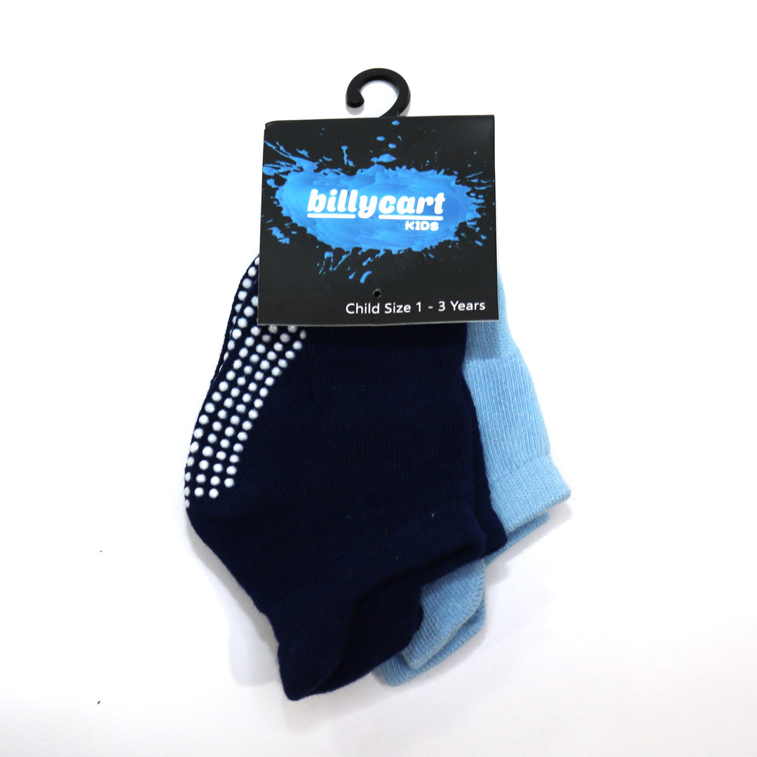 Grip socks - Blue boys x 2 pack