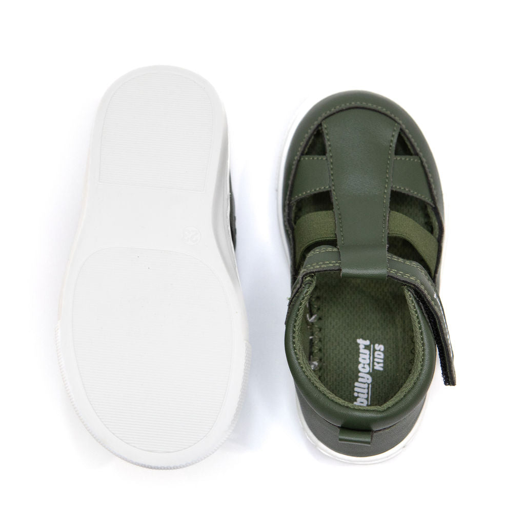 Stylish plain green soft sole prewalker shoes - Billycart Kids