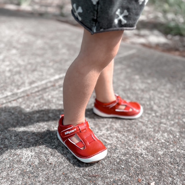 BOSTON red baby and toddler unisex sandals
