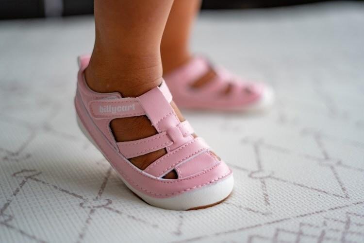 Pink soft sole shoes - first walker for baby and toddler