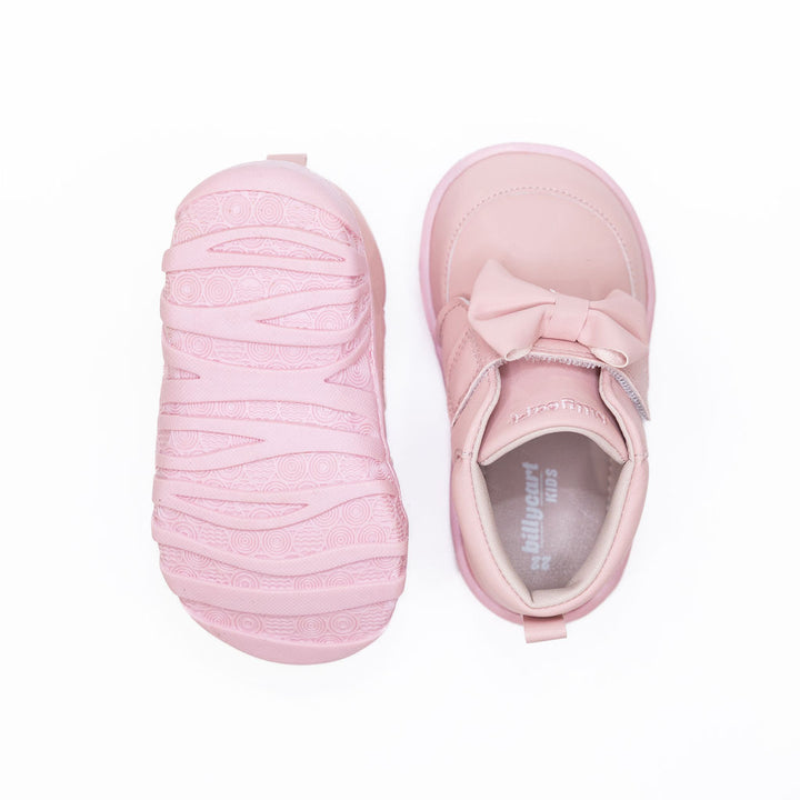 Billycart Kids Pink first walker boots with flexible soles | Podiatrists recommended pre walker shoes for toddler girls| Zero drop shoes with soft padded lining