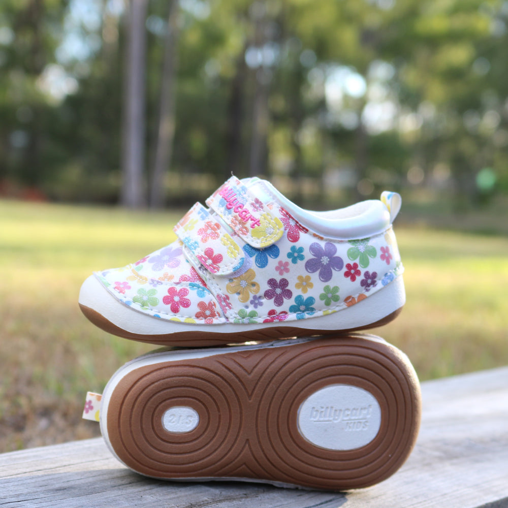 Billycart Kids rainbow Poppy shoes for toddlers used outdoors for playing