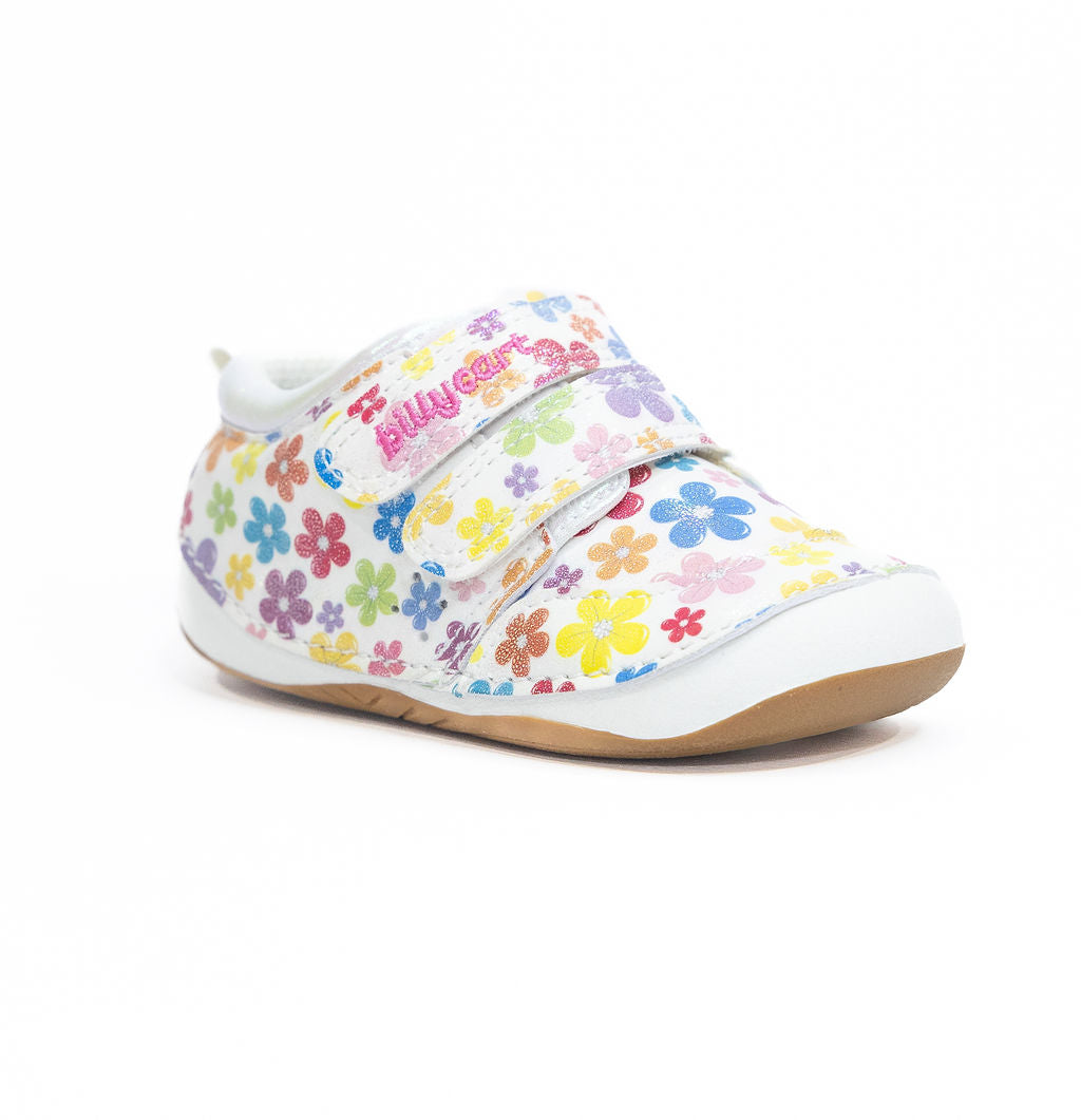 Billycart Kids Australia - Floral Sneakers  for toddler girls | Wide fit pre-walker outdoor shoes