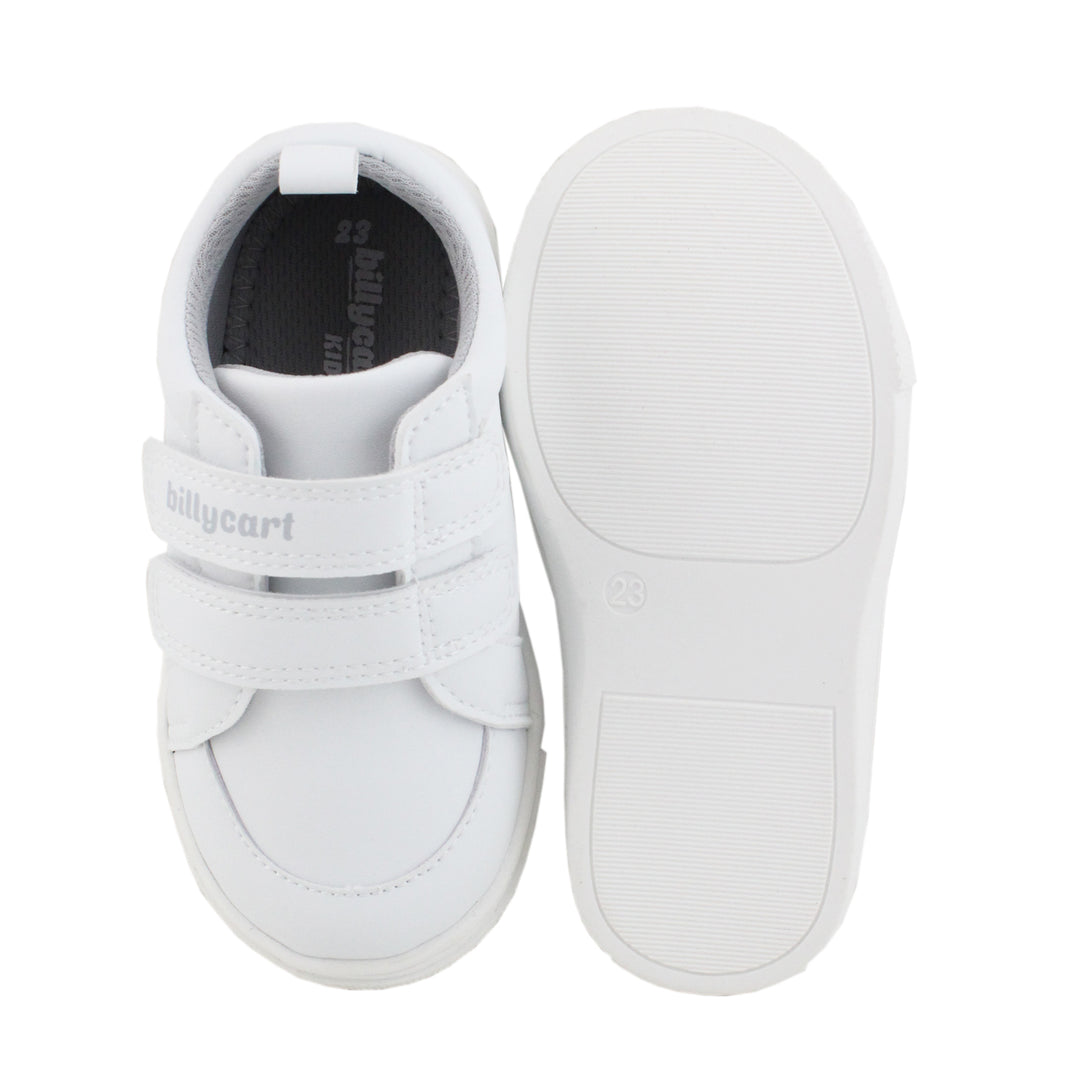 First walker shoes for toddlers with anti-slip, soft, flexible rubber soles | Easy-fitting, velcro strap and wide opening sandals | Casper White