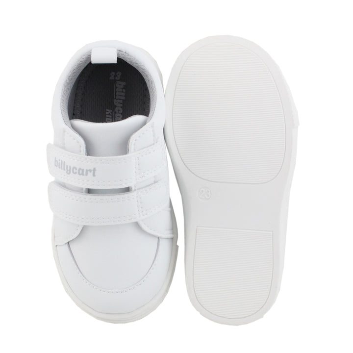 First walker shoes for toddlers with anti-slip, soft, flexible rubber soles | Easy-fitting, velcro strap and wide opening sandals | Casper White
