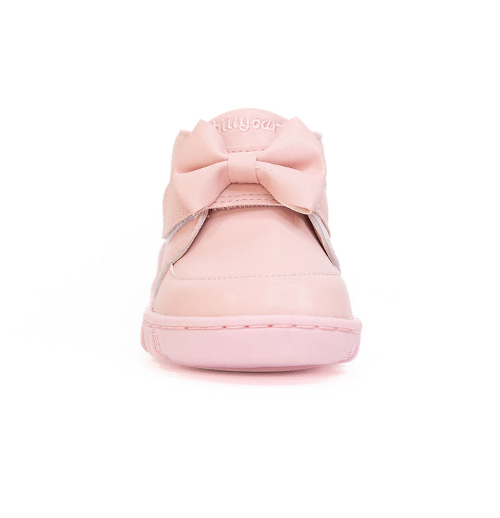 Pink Sneakers with a bow on a white background | Lexi Girls - Pink pre-walker or first walker Boots | Billycart kids Boots for girls