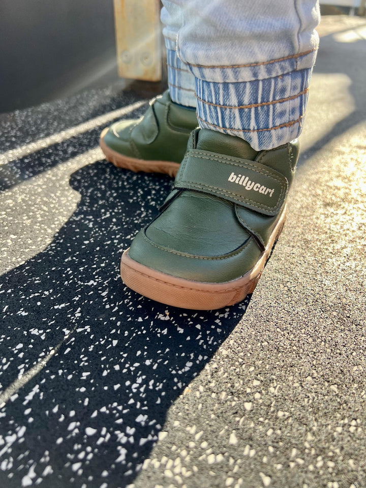 OLLIE green baby and toddler boots