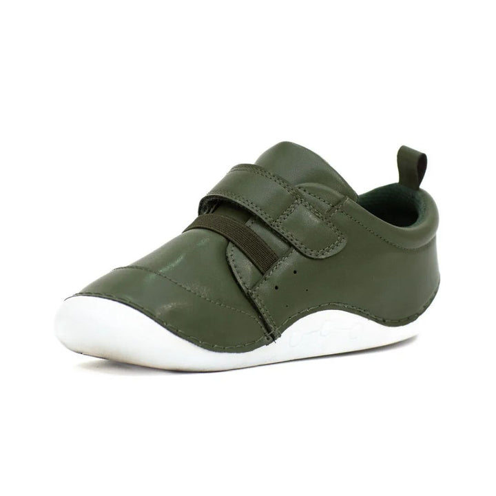 Billycart Kids wide fit first walker sneakers for baby and toddlers | Green | Best suited to a Regular width foot or wide foot toddlers