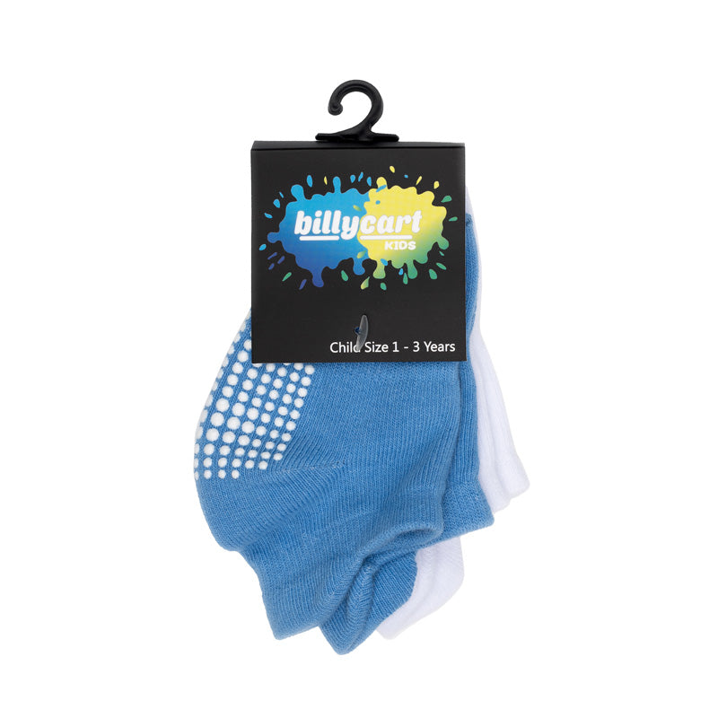 Grip socks - Blue boys x 2 pack