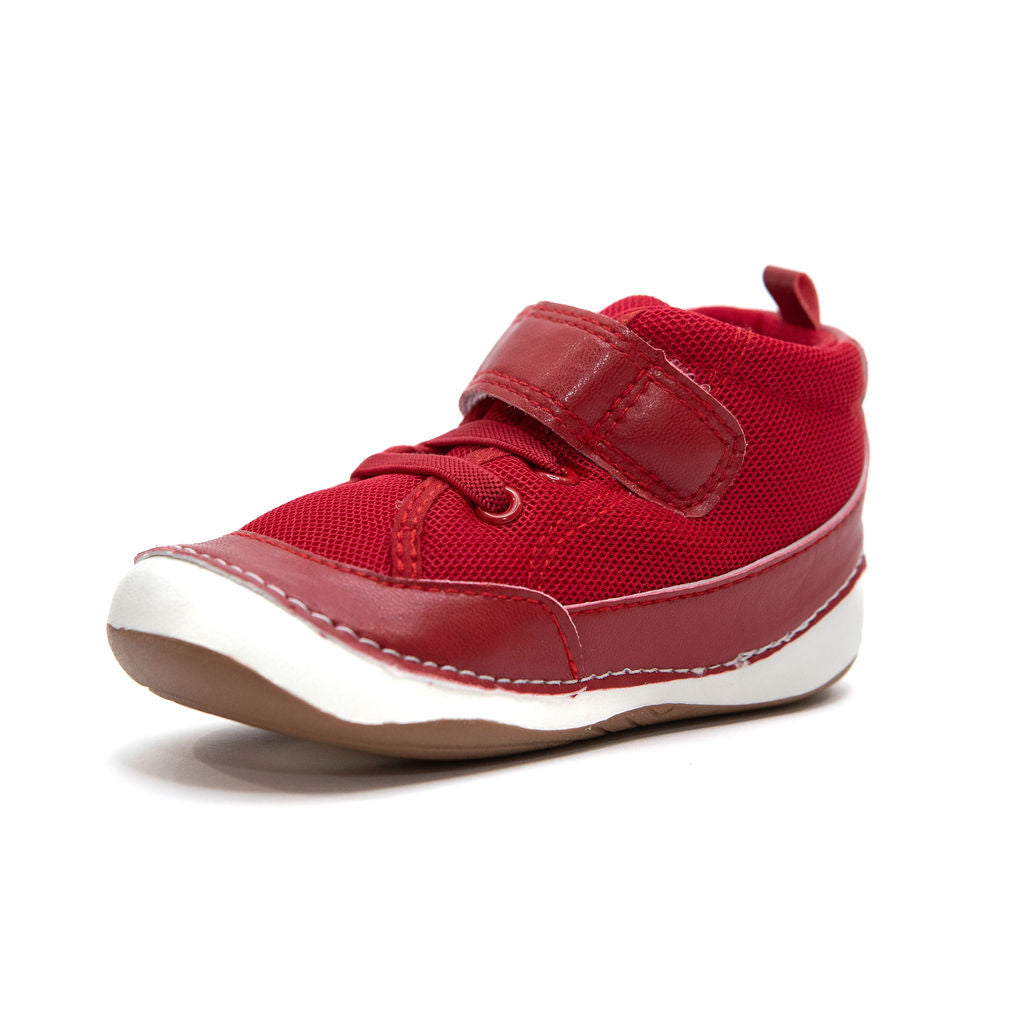 CHICAGO red baby and toddler high top sneakers