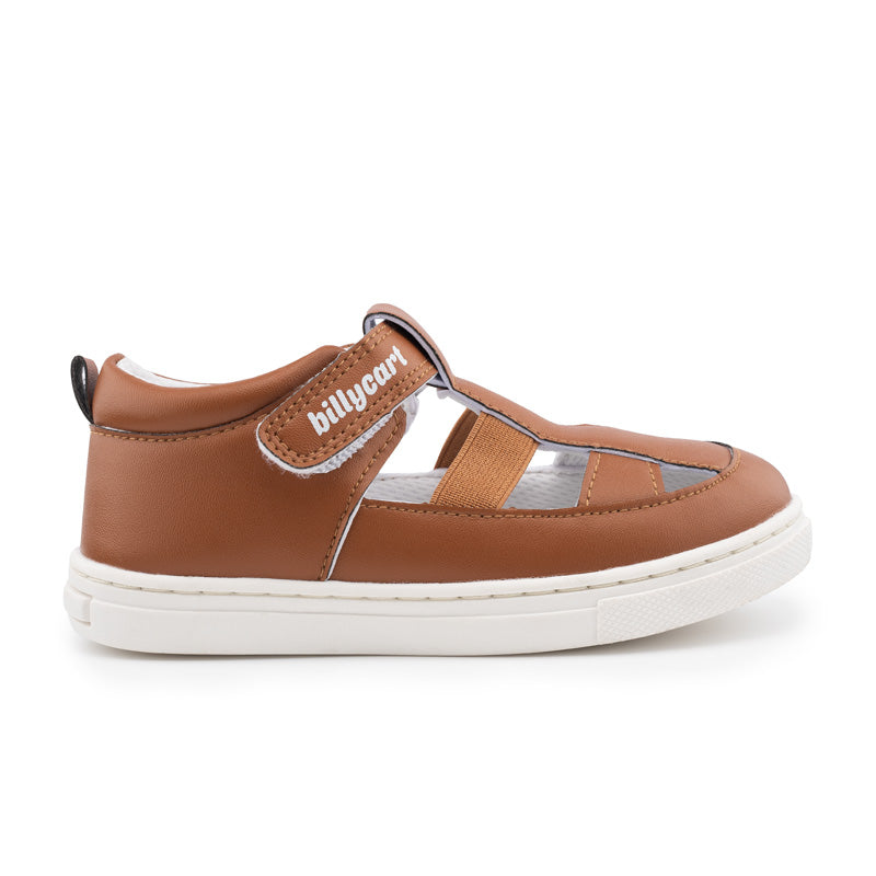 Stylish plain brown soft sole prewalker shoes - Billycart Kids