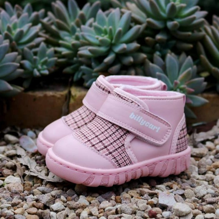 Billycart Kids - LUNA - Pink Boots for kids with velcro and ankle straps | Australian Podiatrists approved and recommended