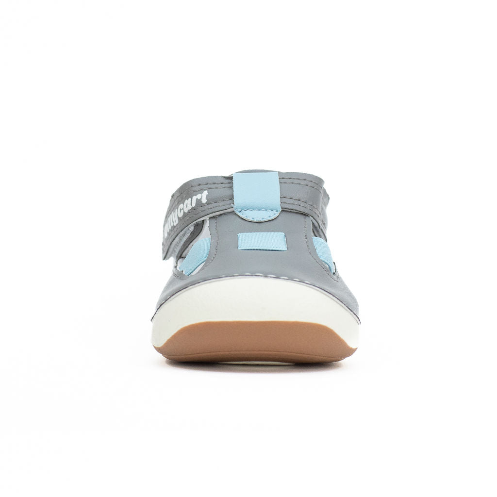 Noah Boys Grey  Wide-Fit Sandals with Velcro  in Australia. Shoes from Billycart Kids