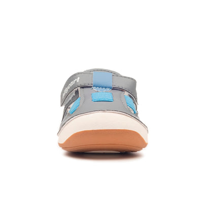 Noah Boys Grey  Wide-Fit Sandals with Velcro  in Australia. Shoes from Billycart Kids
