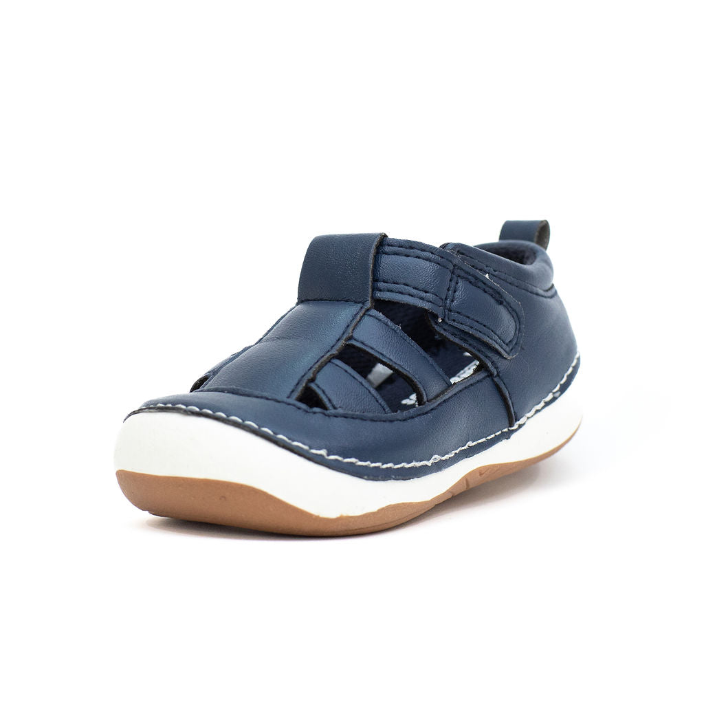 Taylor Unisex Navy Infant  Sandals for learning to walk  in Australia. Shoes from Billycart Kids