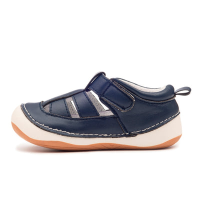 Taylor Unisex Navy Quality Sandals with flexible, soft rubber soles. Vegan friendly . Shoes from Billycart Kids