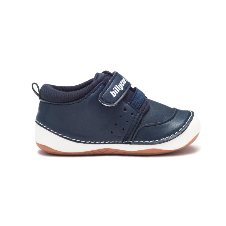Riley Navy Blue soft sole first walker shoes for kids. Alternate Air Jordan Crib -  - Billycart Kids