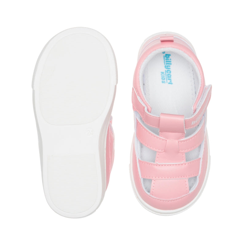 Baby girls walker sandals for toddlers with anti-slip, soft, flexible rubber soles | Easy-fitting, velcro strap and wide opening sandals