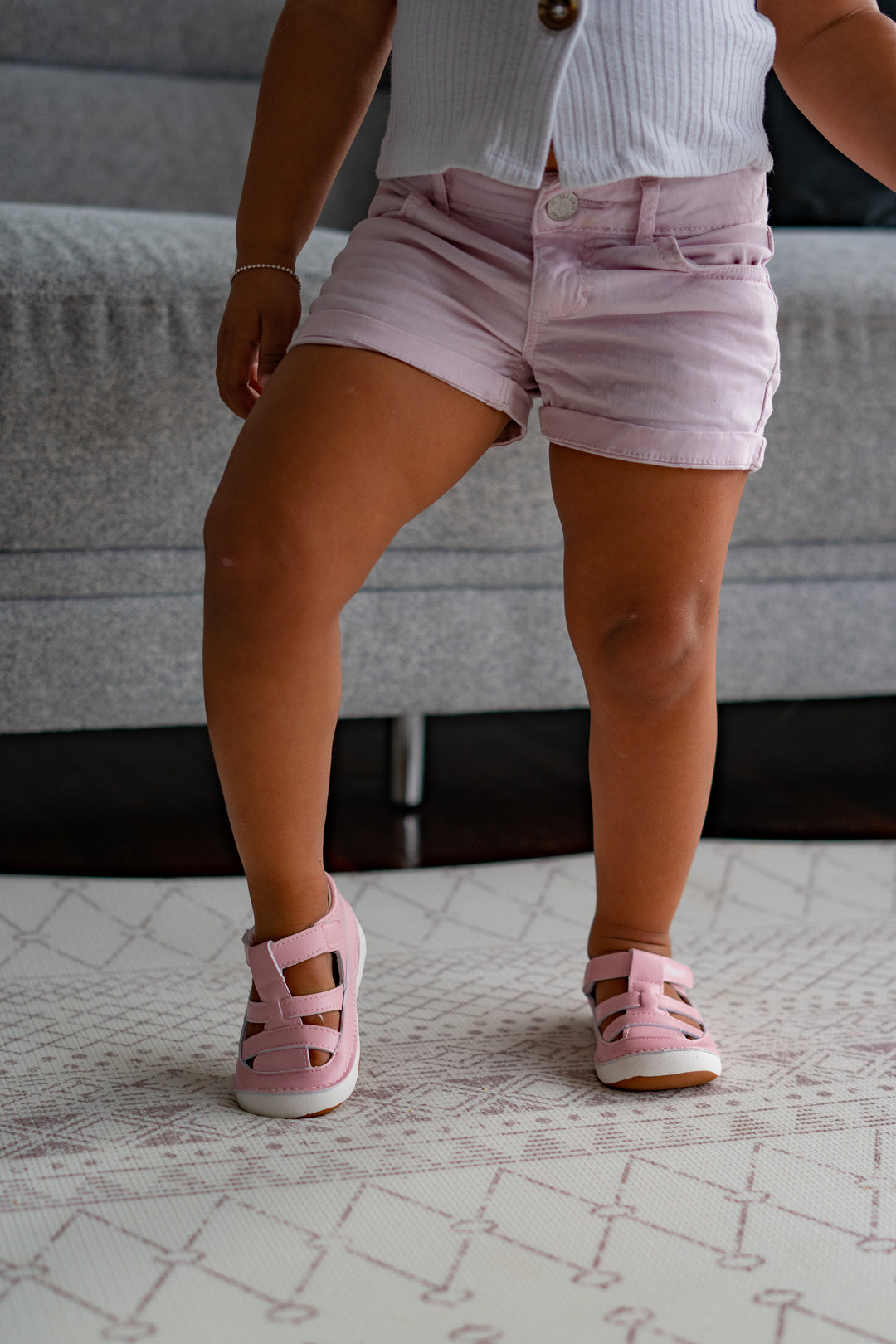 Stylish plain pink soft sole prewalker shoes - Billycart Kids