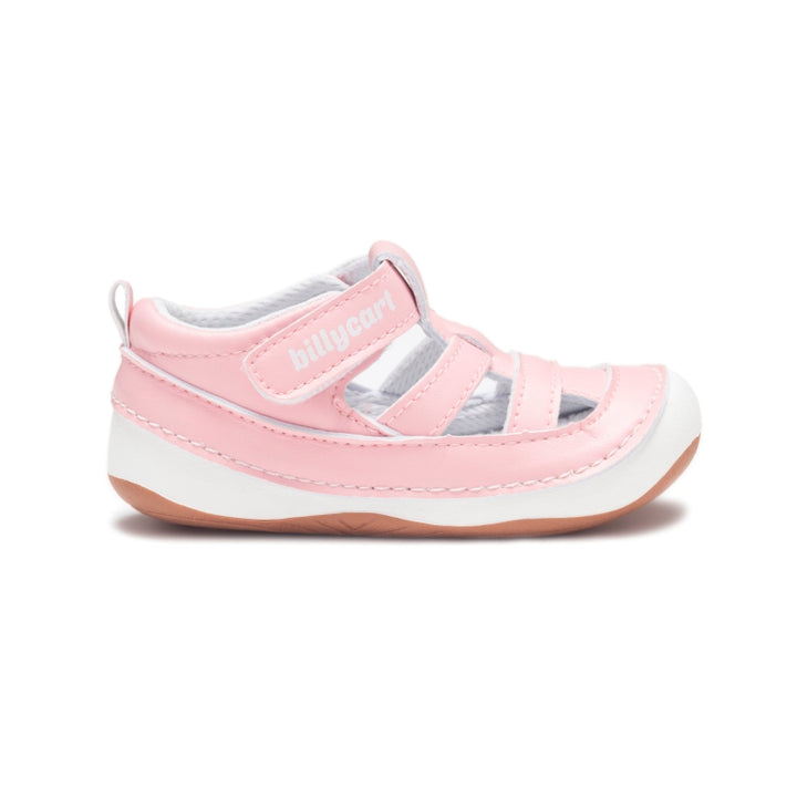 Pink wide fit kicks with soft sole for toddlers